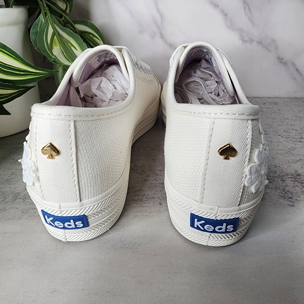 Keds X Kate Spade new york Triple Kick Woven Flowers Sneakers Sz 5.5 - Picture 11 of 16